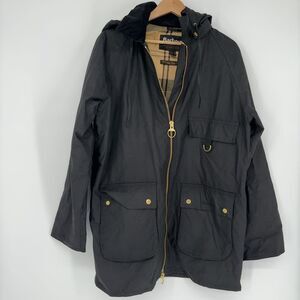 Barbour NEW, Barbour Highclere wax Hooded jacket in Black Size US 8 #WAX304